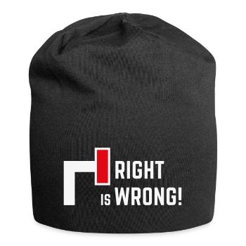 Le bien est faux ! Contre les partis de droite et de droite v1 - Bonnet en jersey - noir - Devant