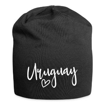 Uruguay Herz Frauenliebe Uruguay - Jersey-Beanie - Schwarz - Vorne
