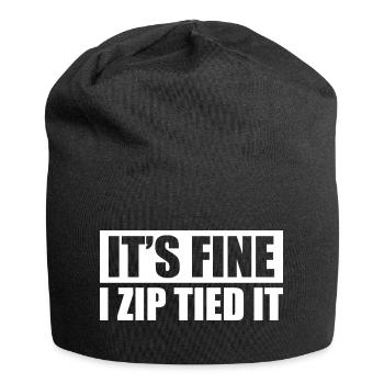 It's fine i zip tied it Car lover car guy mechanic - Jersey-Beanie - Schwarz - Vorne