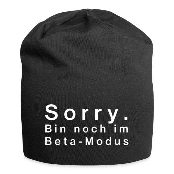 Sorry. I'm still in beta mode - Jersey Beanie - black - Front
