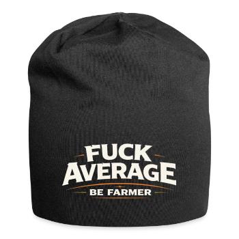 Être fermier au lieu de moyen - Bonnet en jersey - noir - Devant