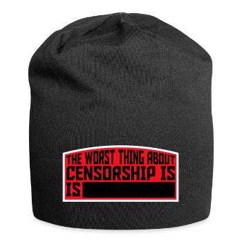 Le pire dans la censure, c’est l’ironie amusante - Bonnet en jersey - noir - Devant
