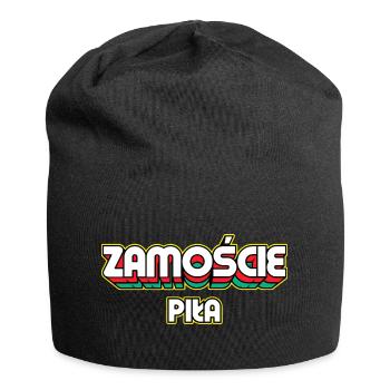 Zamość Piła. Name des Retro-Bezirks - Jersey-Beanie - Schwarz - Vorne