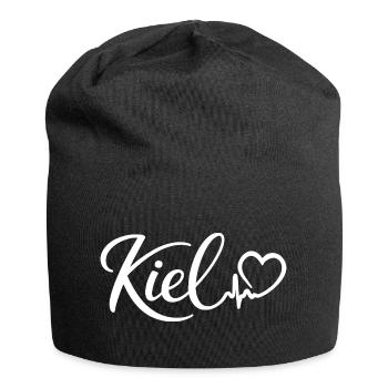 Kiel Heartbeat Heart Hanseatic City of Kiel - Jersey Beanie - black - Front