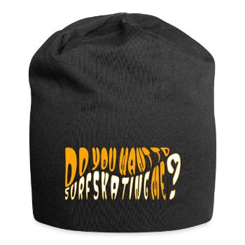Tu veux me faire du surf ? - Bonnet en jersey - noir - Devant