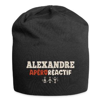 Alexandre Apéroréactif – Humorgeschenk - Jersey-Beanie - Schwarz - Vorne