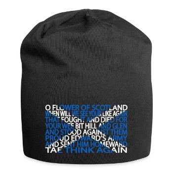 Flower of Scotland - Jersey Beanie - black - Front