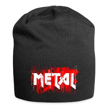 metal - Jersey-Beanie - Schwarz - Vorne