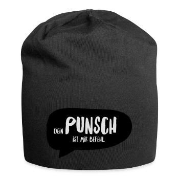 Weihnachten Punsch +++ Design Farben änderbar +++ - Jersey-Beanie - Schwarz - Vorne