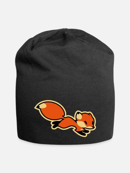Fox - Jersey-Beanie - Schwarz