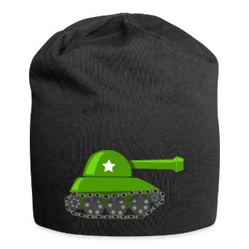 Panzer Comic - Jersey-Beanie - Schwarz - Vorne
