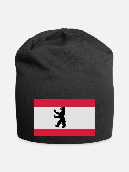 Flag of Berlin - Jersey Beanie - black