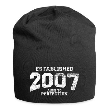 established 2007 - aged to perfection (de) - Jersey-Beanie - Schwarz - Vorne