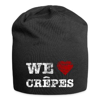 "Nous aimons crêpes" light millésime - Bonnet en jersey - noir - Devant