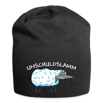 Unschuldslamm - Jersey-Beanie - Schwarz - Vorne