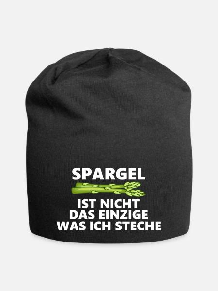Lustiges Shirt für Spargelstecher - Jersey-Beanie - Schwarz