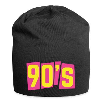 90s nineties 90s old school - Jersey Beanie - black - Front