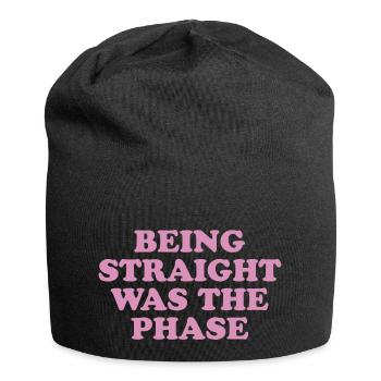 Être hétéro était la phase - Cadeau de la fierté gay - Bonnet en jersey - noir - Devant