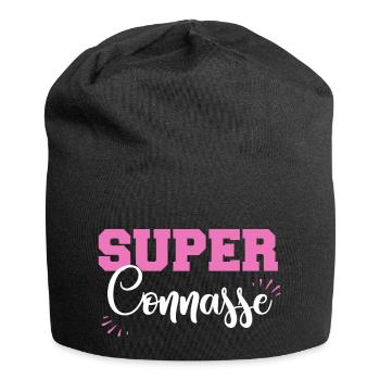 Cadeau humour femme, copine, connasse, provoque. - Bonnet en jersey - noir - Devant