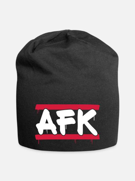 AFK - Jersey-Beanie - Schwarz