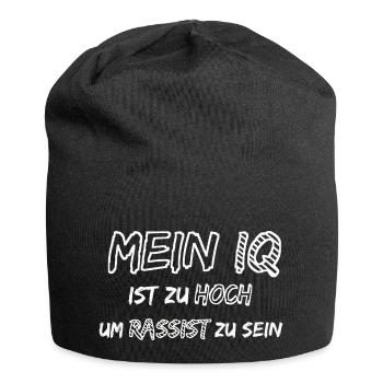 Nazis sind dumm, Gegen Rechts, Lustiger Spruch - Jersey-Beanie - Schwarz - Vorne