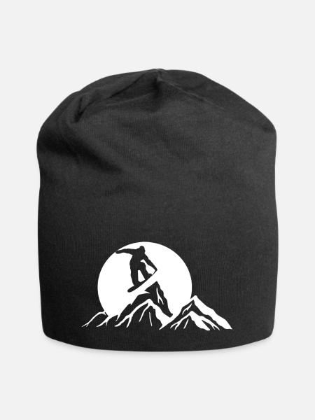 Snowboard Snowboarder - Jersey-Beanie - Schwarz