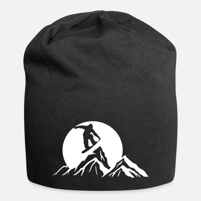 Snowboard Snowboarder - Bonnet en jersey - noir