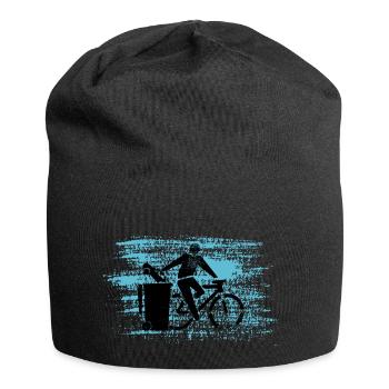 Fahrrad statt Auto - Jersey-Beanie - Schwarz - Vorne
