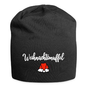 Weihnachtsmuffel Motto Weihnachten - Jersey-Beanie - Schwarz - Vorne