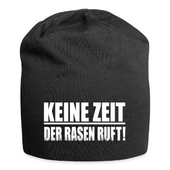 Rasen mähen Rasenpflege Keine Zeit der Rasen Ruft - Jersey-Beanie - Schwarz - Vorne
