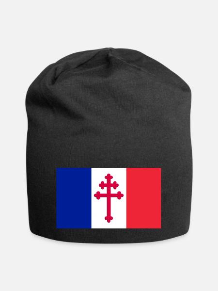croix de Lorraine - Bonnet en jersey - noir
