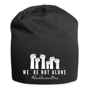 we are not alone BLM - Jersey Beanie - black - Front