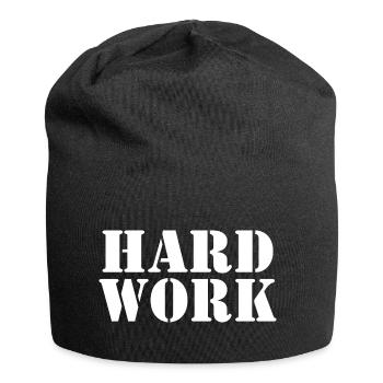 Hard work - Jersey-Beanie - Schwarz - Vorne