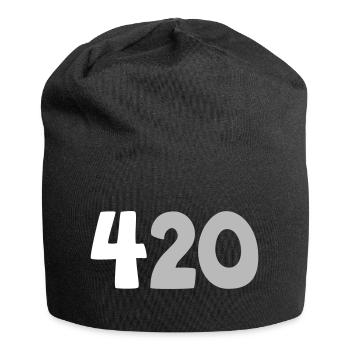420 | 4,20 | Design color adjustable - Jersey Beanie - black - Front