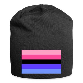 LGBTQIA Omnisexuell Flagge - Jersey-Beanie - Schwarz - Vorne