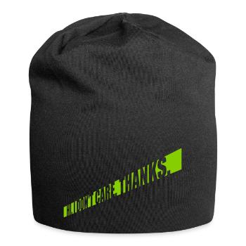Hi I dont care - Jersey-Beanie - Schwarz - Vorne