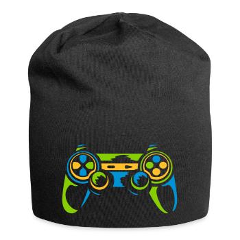 Console rétro contrôleur coloré - Bonnet en jersey - noir - Devant