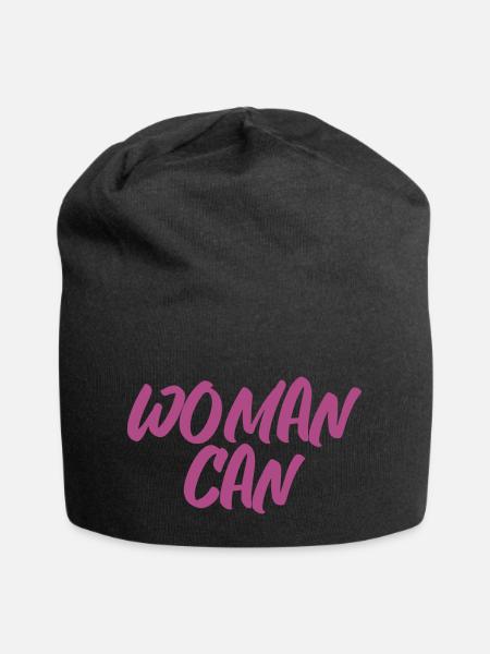 Woman - Jersey-Beanie - Schwarz