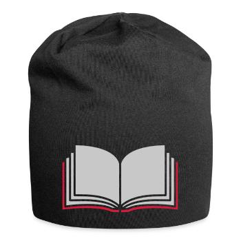 Apprendre les pages de livres ouverts - Bonnet en jersey - noir - Devant