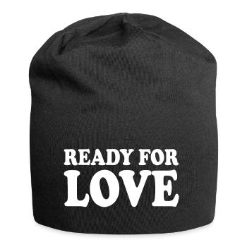 Ready for love - Jersey-Beanie - Schwarz - Vorne