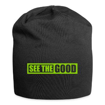 see the good Zitat - Jersey-Beanie - Schwarz - Vorne