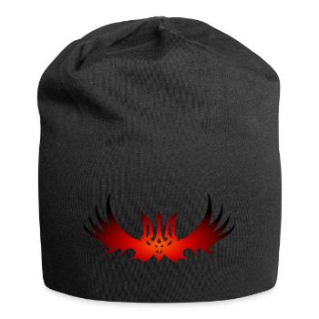 Ukraine Ukrainian coat of arms tribal support - Jersey Beanie - black - Front