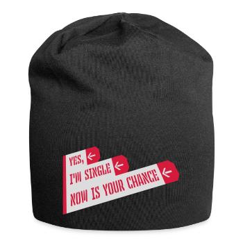 célibataire maintenant votre chance - Bonnet en jersey - noir - Devant