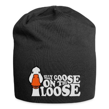 goose on the loose - Jersey Beanie - black - Front