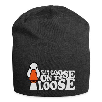 goose on the loose - Jersey Beanie - charcoal grey - Front