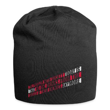 drinks from enemies skulls - Jersey Beanie - black - Front