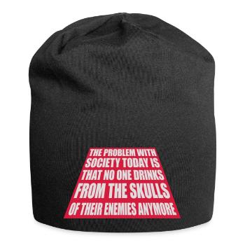 drinks from enemies skulls - Jersey Beanie - black - Front