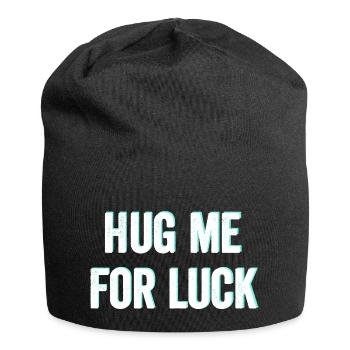 Hug me for luck - Jersey Beanie - black - Front