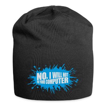 not fix your computer - Jersey Beanie - black - Front