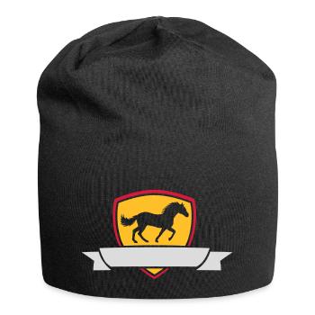 Insert Text Horse Banner - Jersey Beanie - black - Front
